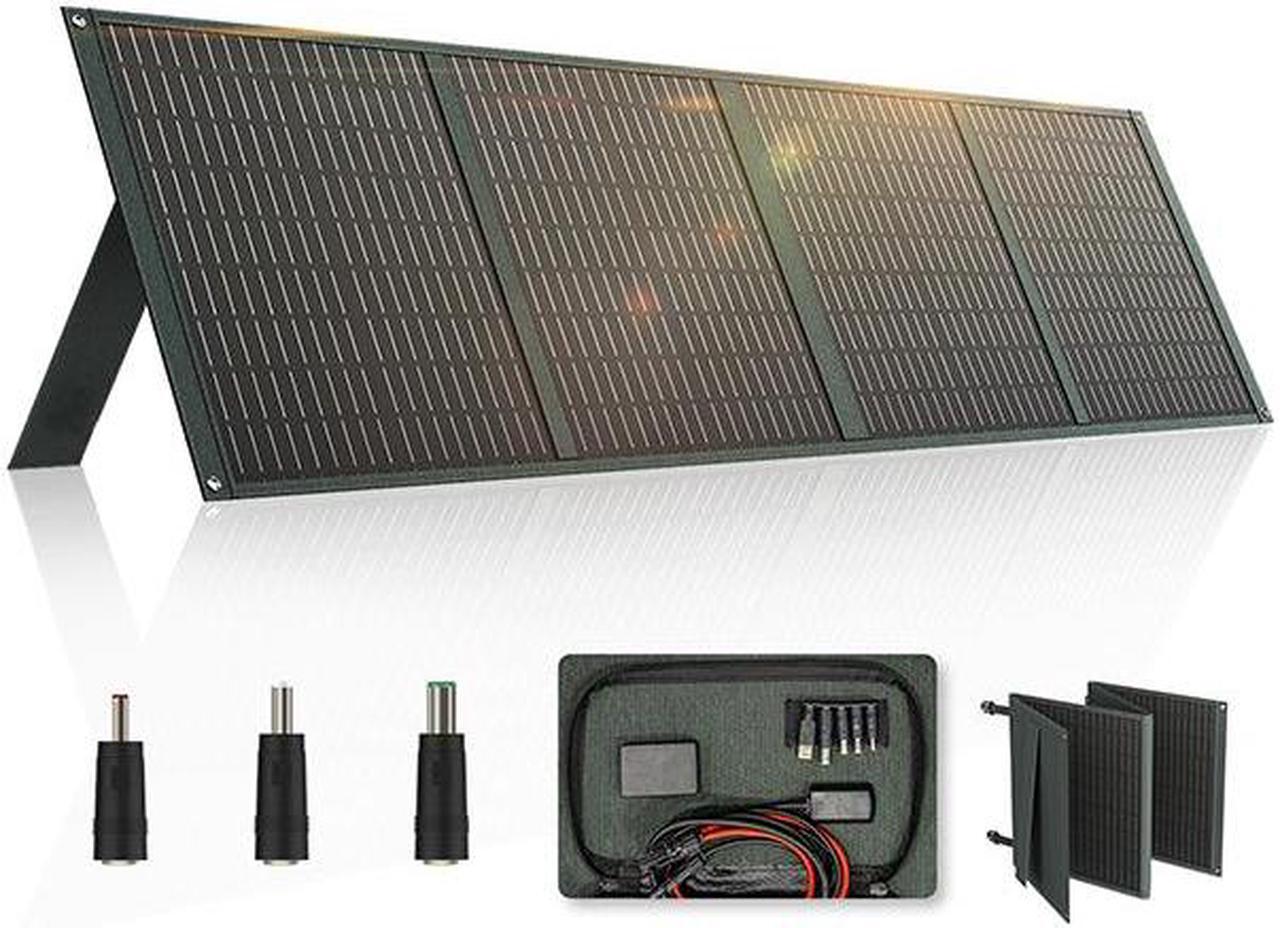 Main image of POWERWIN 110W Portable Panel, Foldable with Carry Case, High 24% Efficiency, IP65 Water & Dustproof Design Solar Charger Power Equipment Fishing Outdoor for Camping, RVs, or Backyard Use