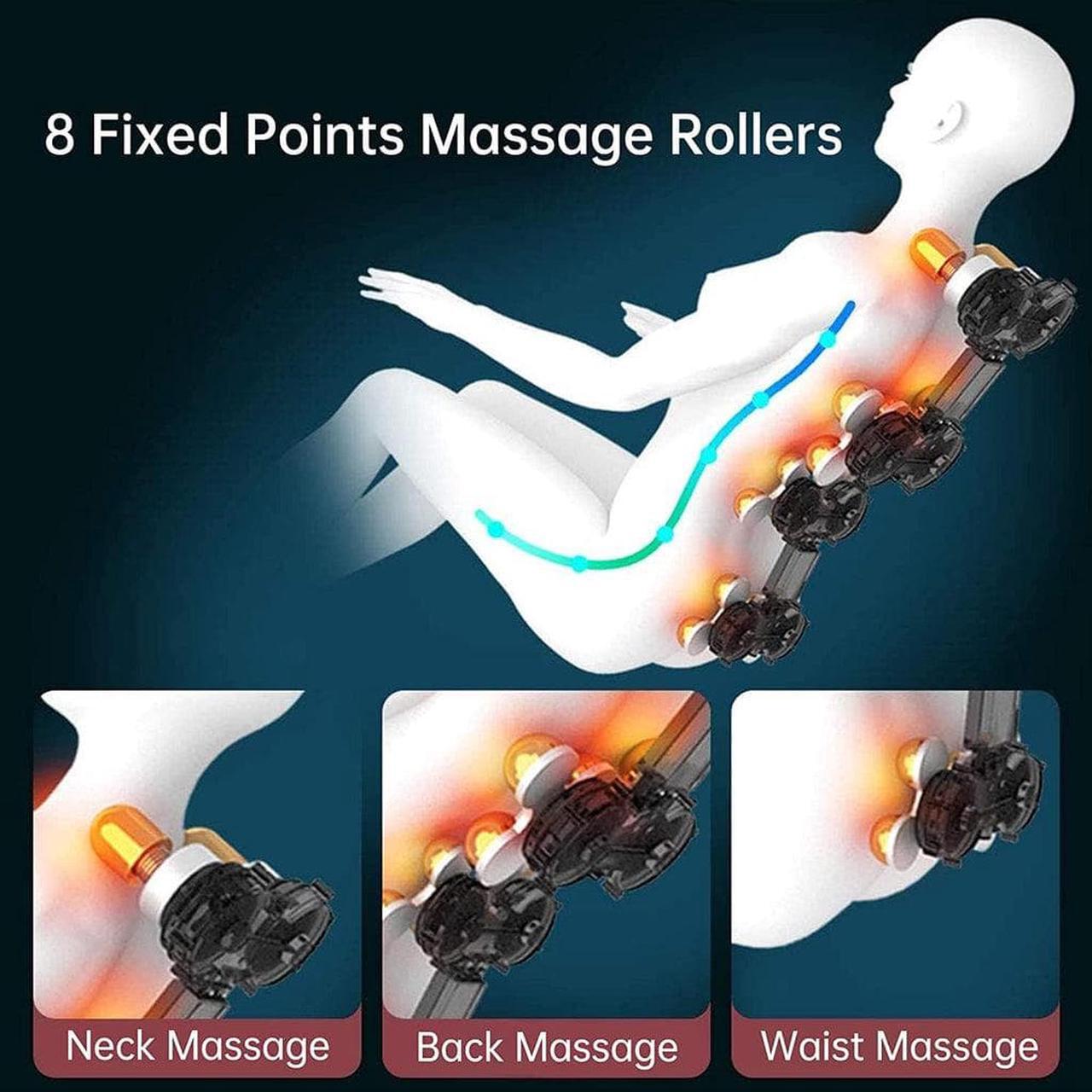 Alt view image 4 of 7 - Real Relax® 2024 Health Care MM350 Massage Chair Recliner with Zero Gravity, Full Body Air Pressure, Heating, Bluetooth, Foot Roller, Neck Shoulder Back Calf, Foot Massager for Home and Office, Brown