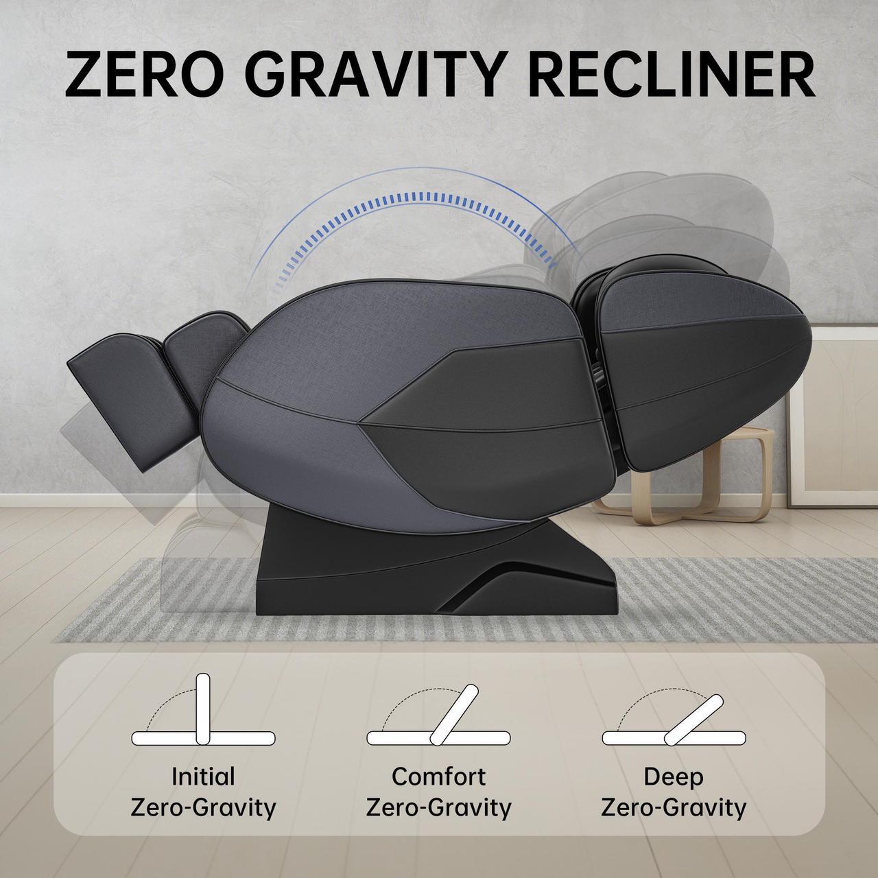 Alt view image 5 of 7 - Real Relax®MM450 Massage Chair Full Body, 2024 Massage Chair with 8 Fixed Shiatsu Massage Rollers, Zero Gravity Mode, Heater, Bluetooth, Foot Massage, Black