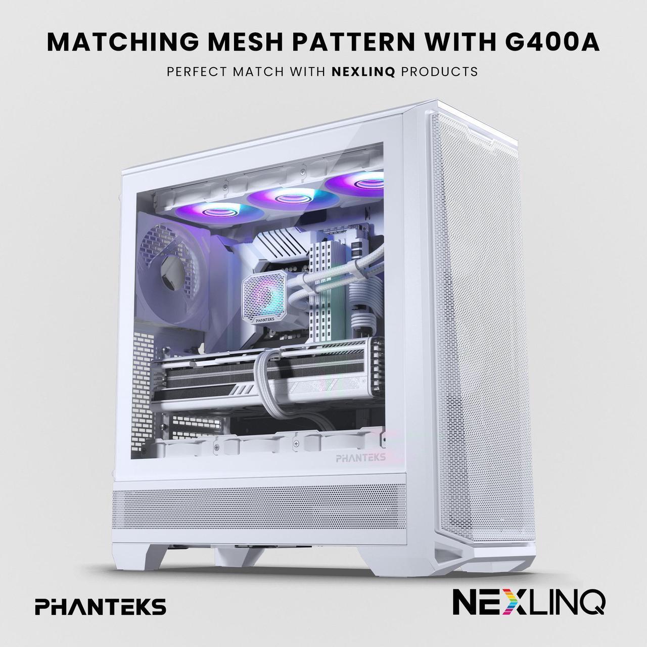 Alt view image 7 of 6 - Phanteks Glacier One 360M25 G2 AIO Liquid CPU Cooler, White, RGB Pump Cap Design, 3x Performance 120mm M25 G2 PWM RGB Fans, for Intel LGA 1700, 1851, 1200, 115x and AMD AM4/AM5 sockets, White