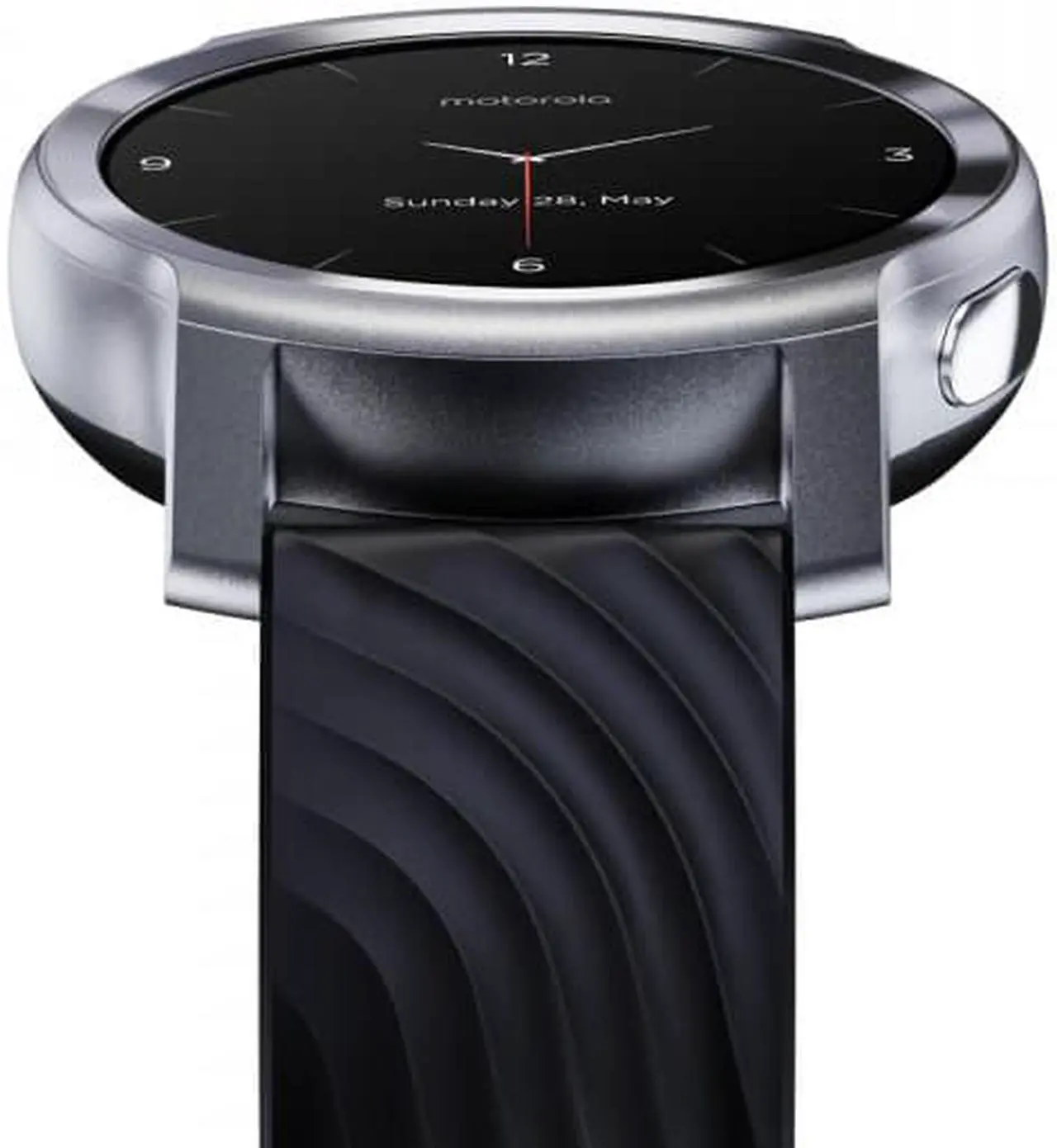 Alt view image 2 of 5 - Motorola Moto Watch 100 Smart Watch,42-Millimeter GPS Smart Watch for Men and Women,14-Day Battery,24/7 Heart Rate, SpO2, 5 ATM Water-Resistant, AOD, Compatible with Android and iPhone, Black Silver