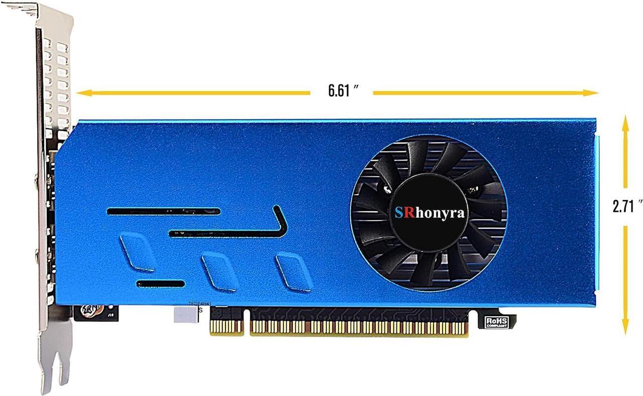 Alt view image 2 of 7 - GTX 750 Ti 4GB 4 Monitor Video Card Featuring Locked Resolution, GDDR5 128-Bit 6×HDMI 2.0 Ports, Video Wall Projection Fusion Stock Monitoring