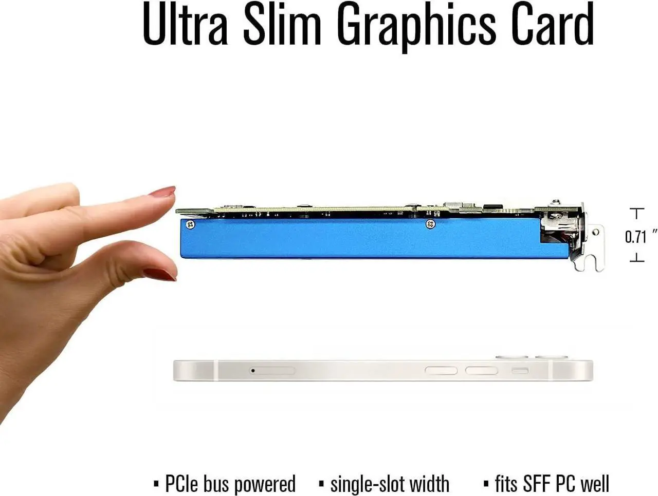 Alt view image 2 of 7 - SRhonyra GT 1030 Graphics Card 2GB Low Profile Graphics Card GDDR5 64 Bit PCI-e 3.0 x4 Compatible x8 x16 Dual HDMI Displays 2 Monitor Video Card Support DirectX 12 OpenGL 4.5 HDCP 2.2