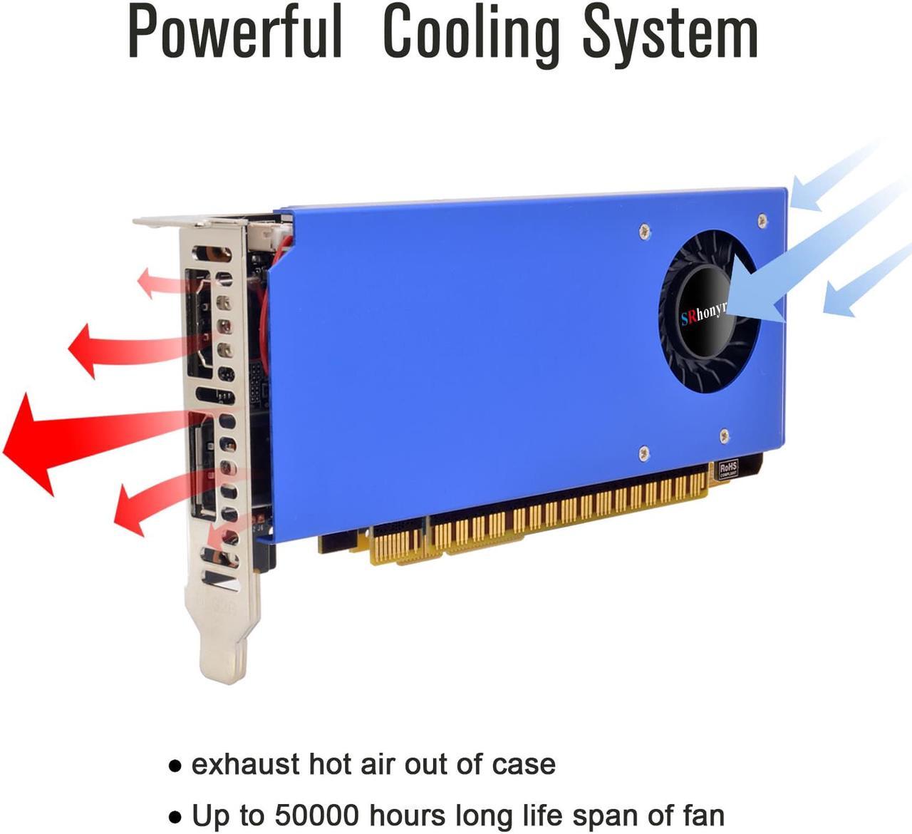 Alt view image 6 of 7 - SRhonyra GeForce GTX1050 2G GDDR5 low profile video card  PCI Express 3.0 16X
 HDMI DP port gtx 1050 low profile graphics card lp GPU