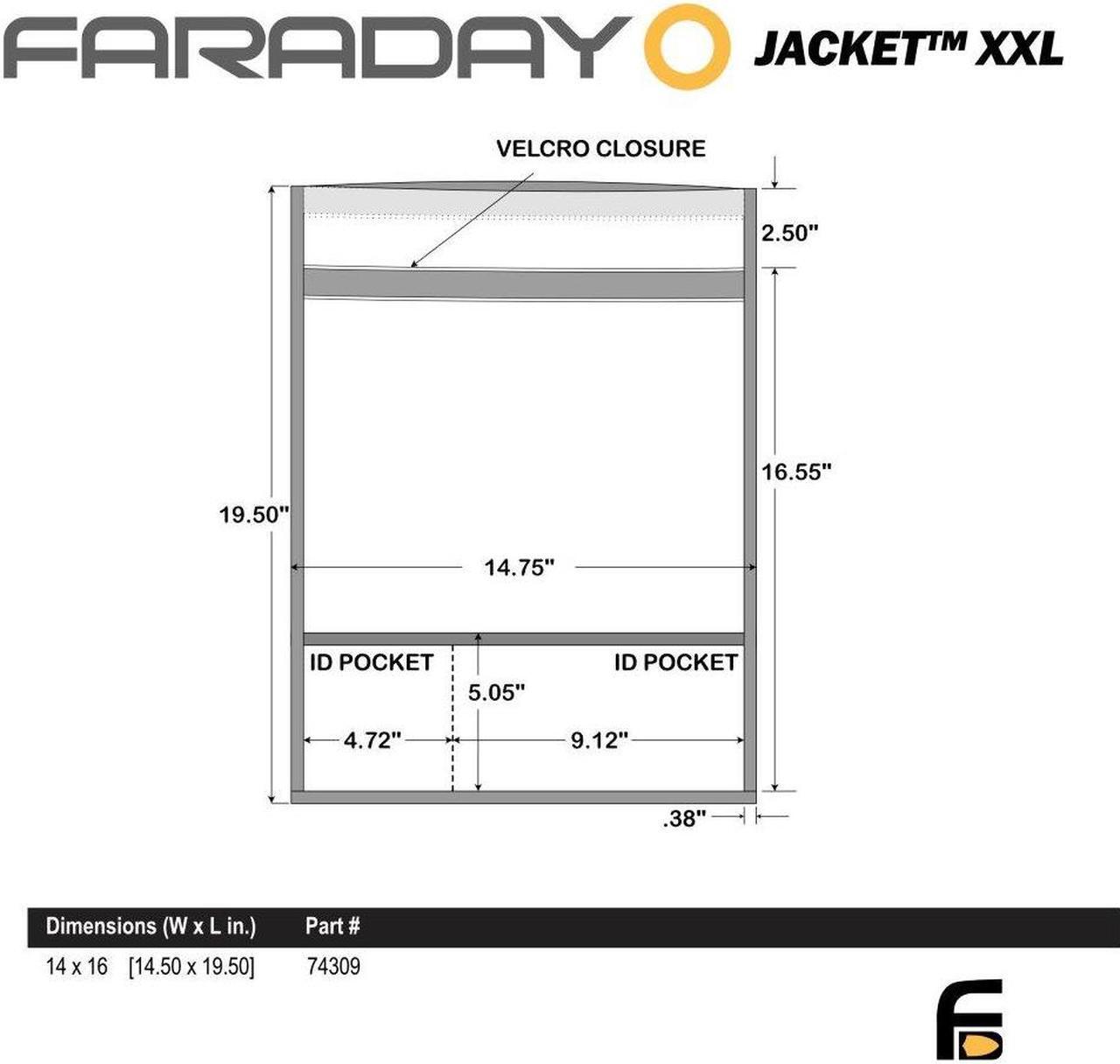 Alt view image 3 of 5 - JACKET XXL Forensic Faraday Laptop Bag (14 x 16)