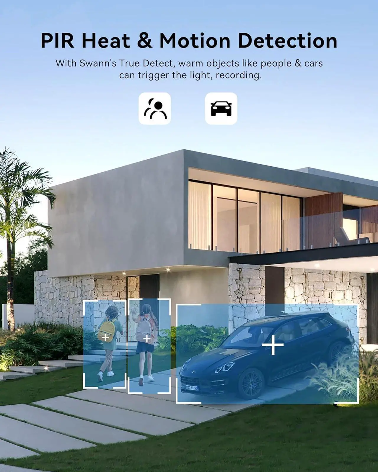 Alt view image 4 of 7 - Swann 4K Master Security Camera System, 8 Channel NVR with 2TB HDD, 4X Bullet IP Cameras, Indoor/Outdoor PoE Wired, 24/7 Home Surveillance, Color Night Vision, True Detect, Sensor Spotlights,876804