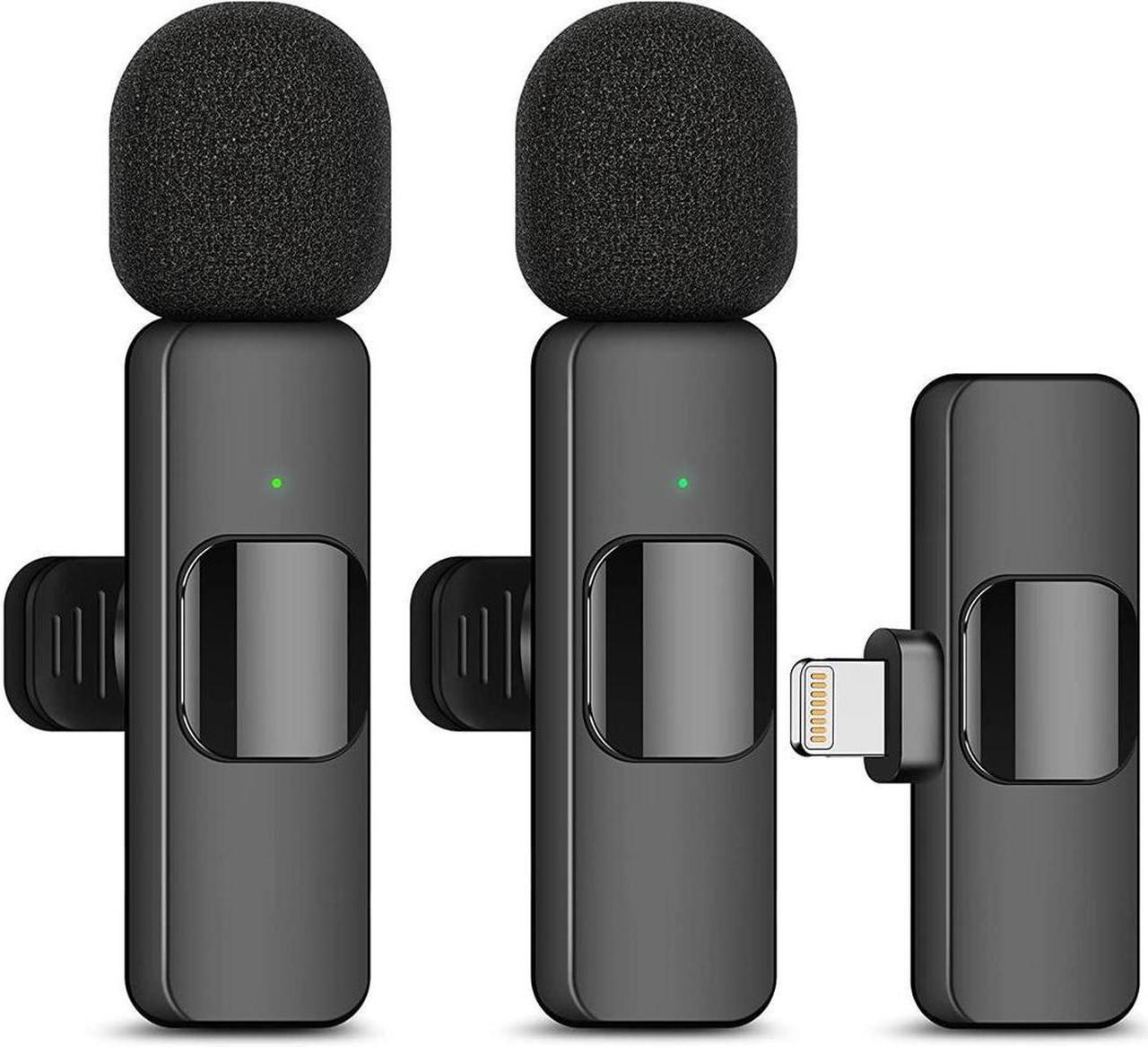 KEHIPI Wireless Lavalier Stand Microphone for: 2 clip-on microphones for mobile video recording, professional Lav microphone for YouTube | Interview | Podcast | Blog | Tiktok | Live Streaming