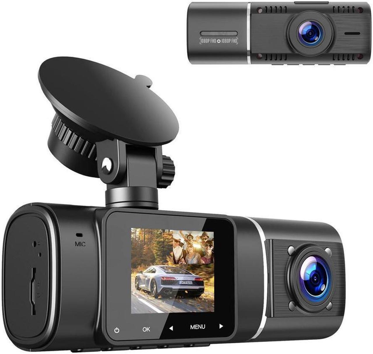 KEHIPI Dual FHD 1080P Dash Cam, front and inside Car Driving Recorder Car Camera, Car Dash Camera with IR Night WDR Vision, HDR Tech., Motion Detection, Parking Monitoring, Loop Recording, G-sensor