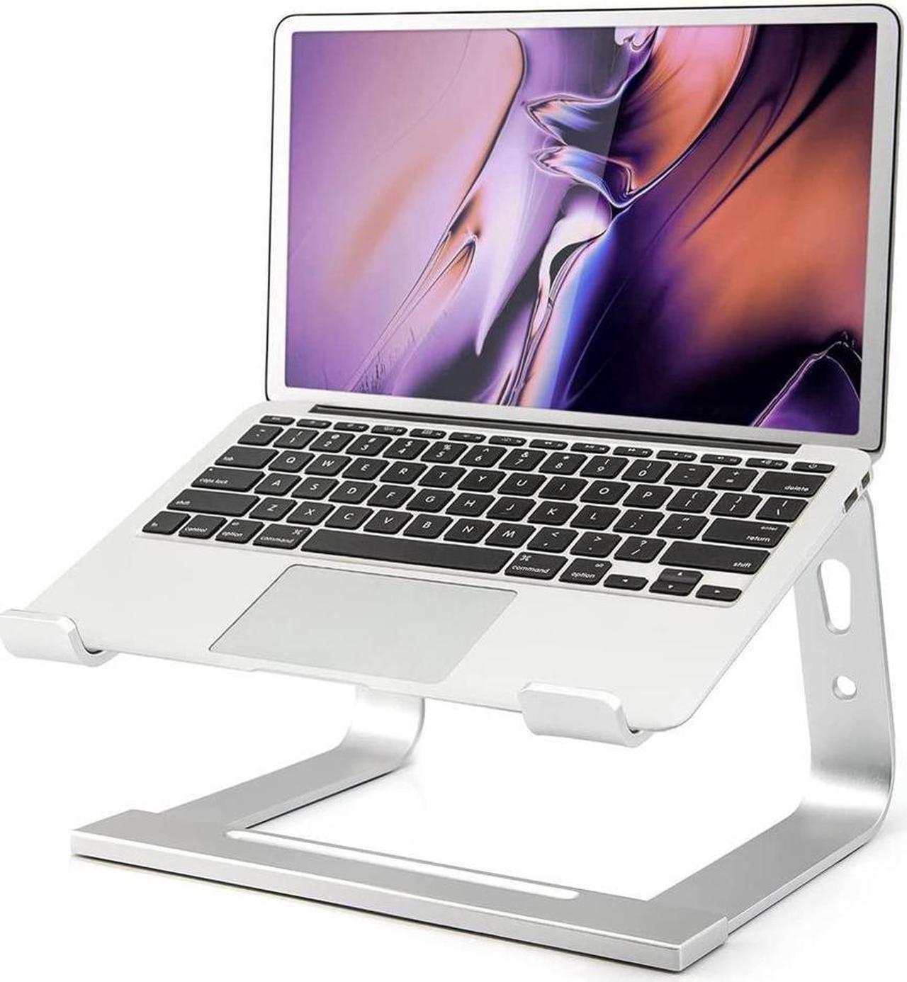 KEHIPI Laptop Stand, Computer Stand for Laptop, Aluminium Laptop Riser, Ergonomic Laptop Holder Compatible with MacBook Air Pro, Dell XPS, More 10-17 Inch Laptops Work from Home-Sliver Silver