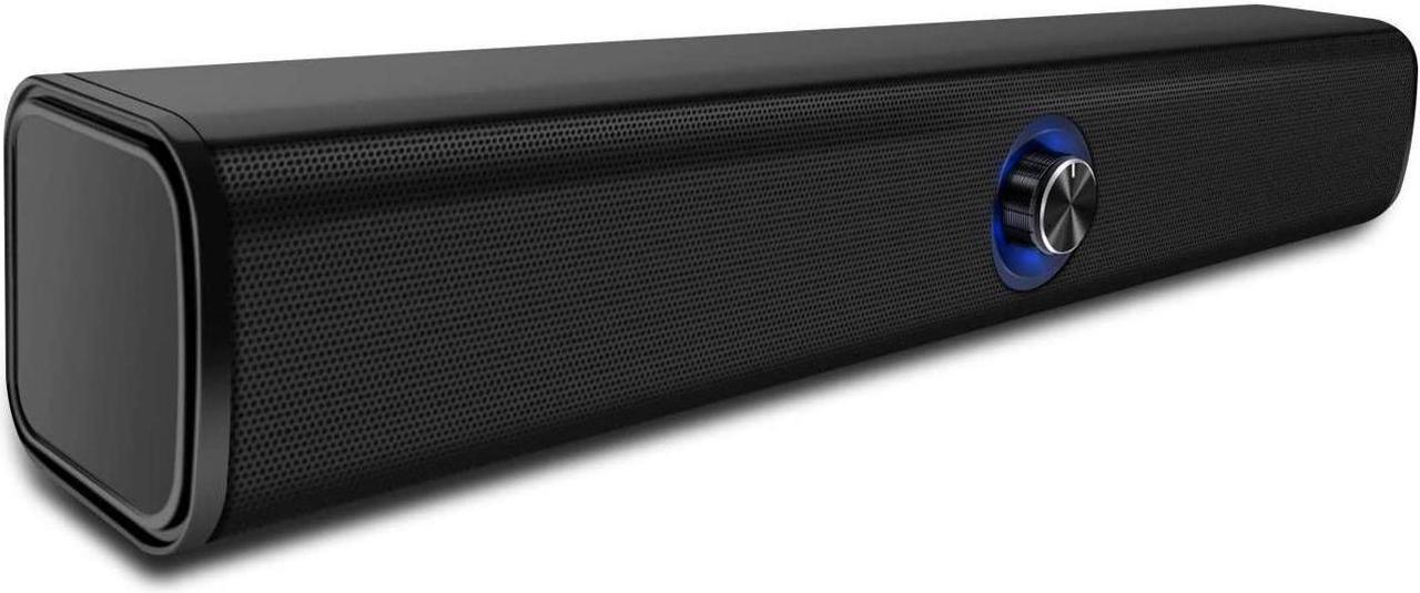 KEHIPI Computer Speaker, 20W Bluetooth Computer Speaker Built-in Dual Subwoofer, Stereo USB Powered Sound Bar Speaker for Computer Laptop Smartphone Tablet Game Console, Aux Connection