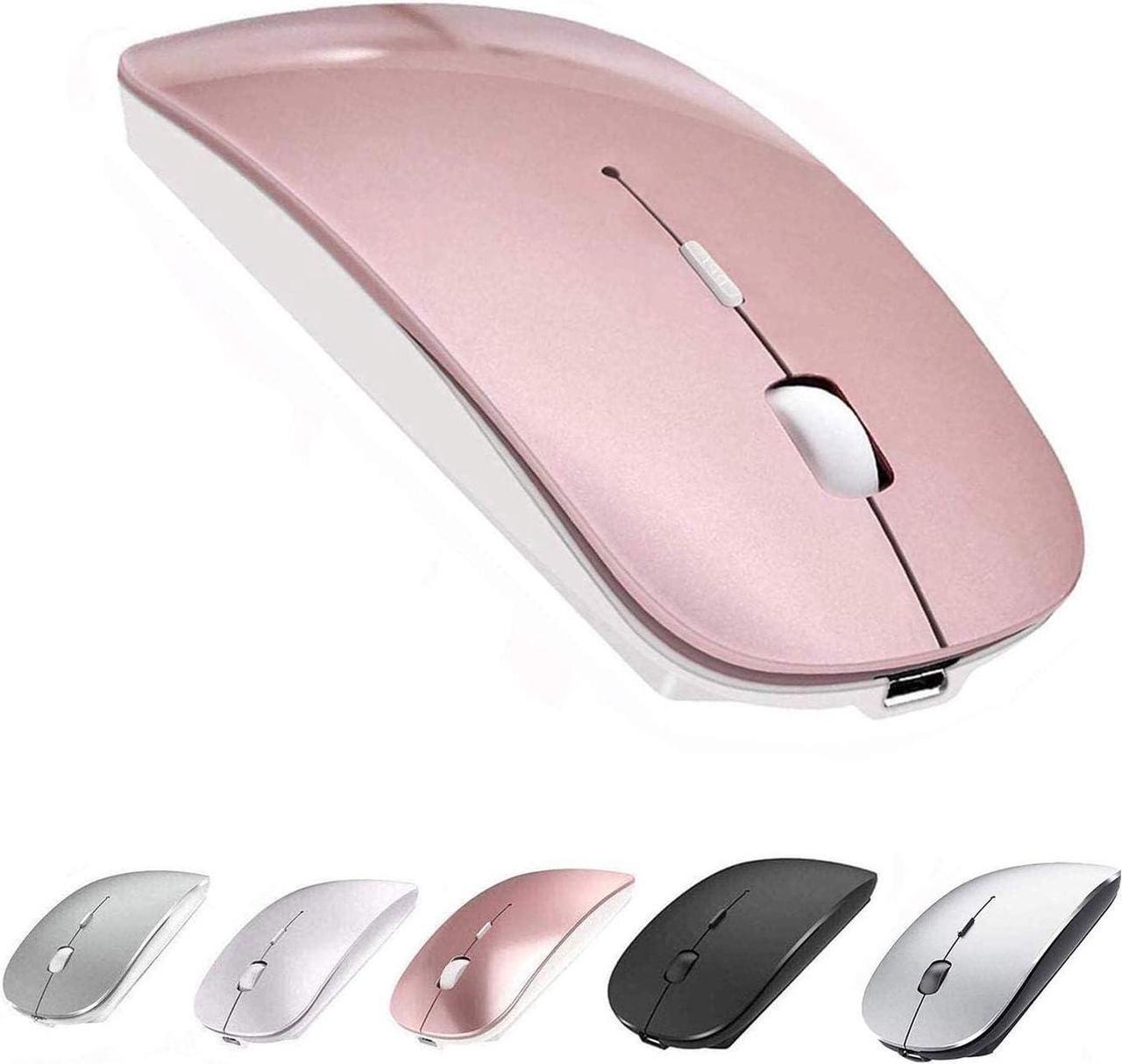 Main image of KEHIPI Rechargeable Wireless Mouse for MacBook Pro/ Air,Bluetooth Mouse for Laptop/PC/Mac/iPad pro/Computer rose gold