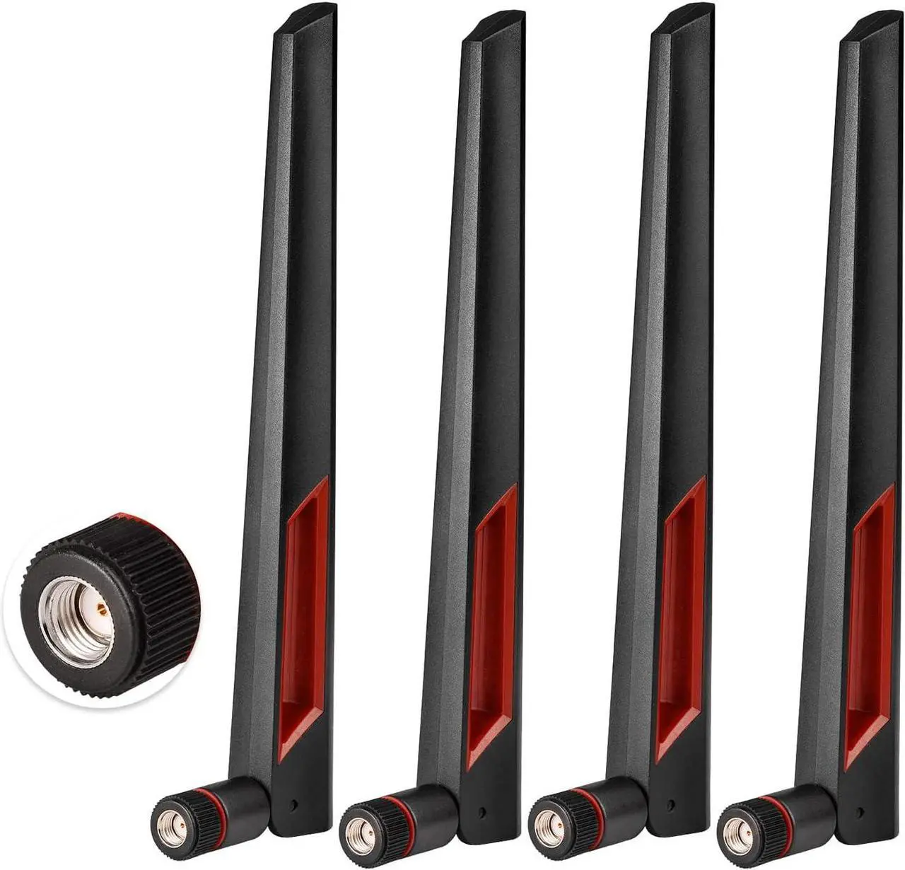 Main image of KEHIPI WiFi Antenna with RP-SMA Male Connector, 2.4GHz 5GHz 5.8GHz Dual Band Antenna for PCI-E WiFi Network Card USB Wireless Camera Router Extender Hotspot etc. 4pcs