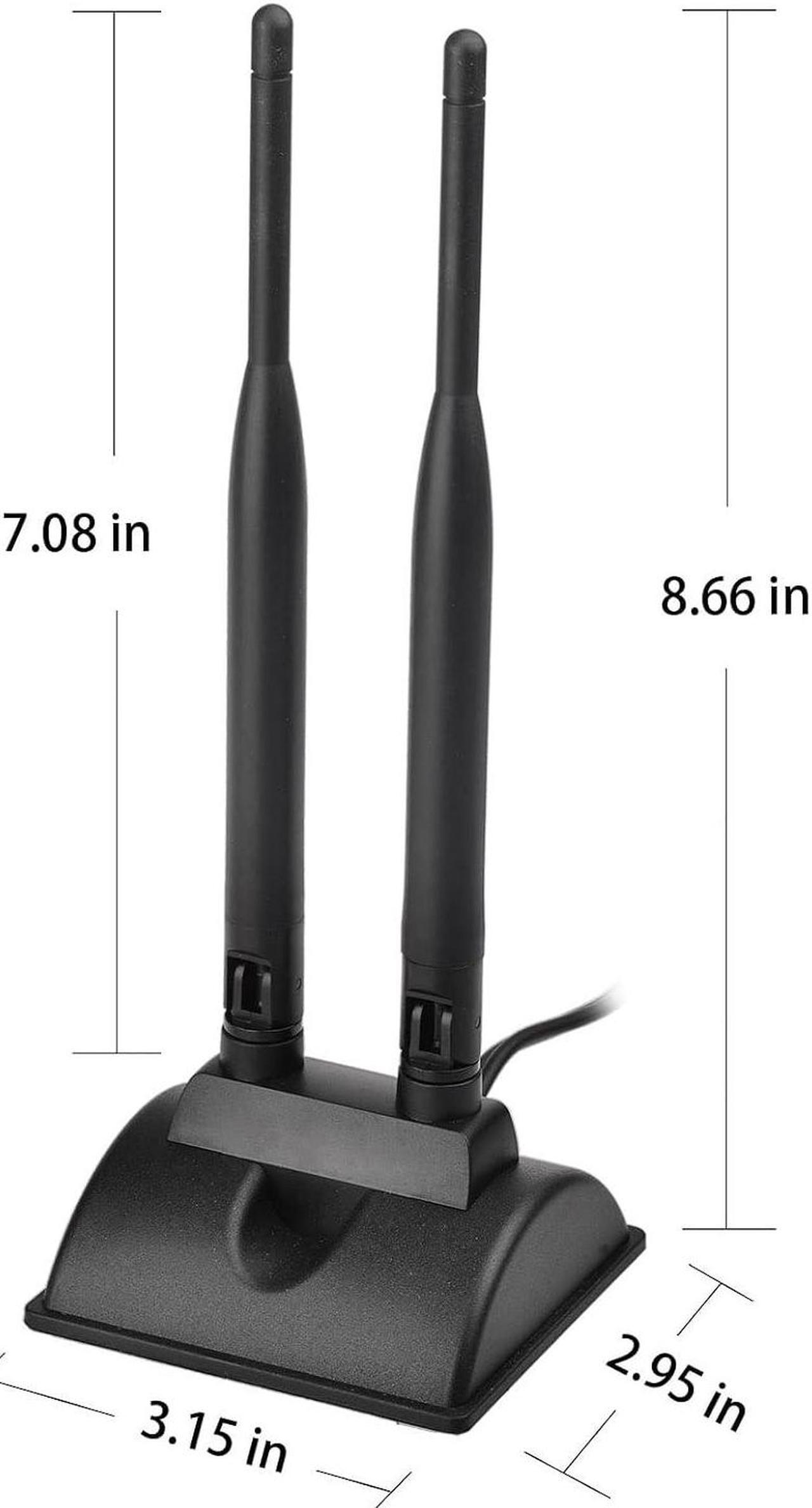 Alt view image 5 of 7 - KEHIPI 2.4GHz 5GHz Dual Band RP-SMA Male WiFi Antenna + IPEX MHF4 to RP-SMA Female Cable 9.8 inch 2-Pack for M.2 NGFF Network Card PC Desktop Computer