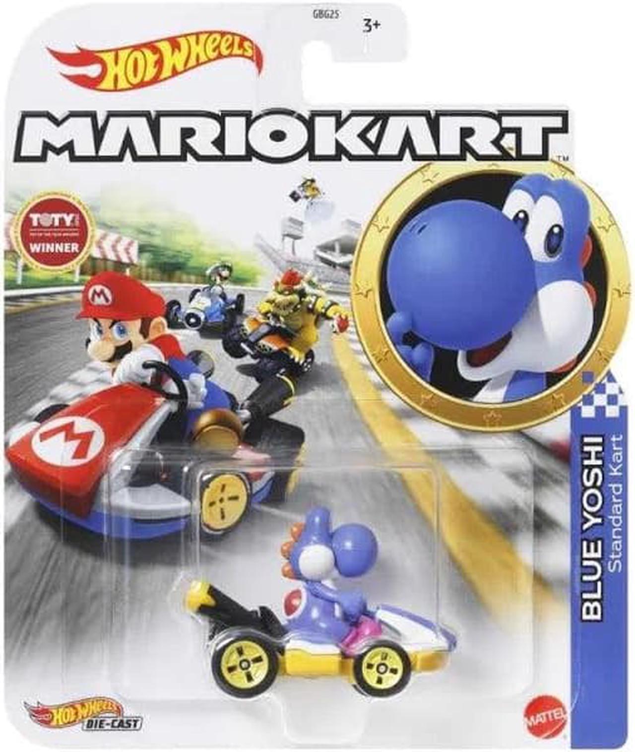 Hot Wheels Mario Kart Blue Yoshi Standard Kart