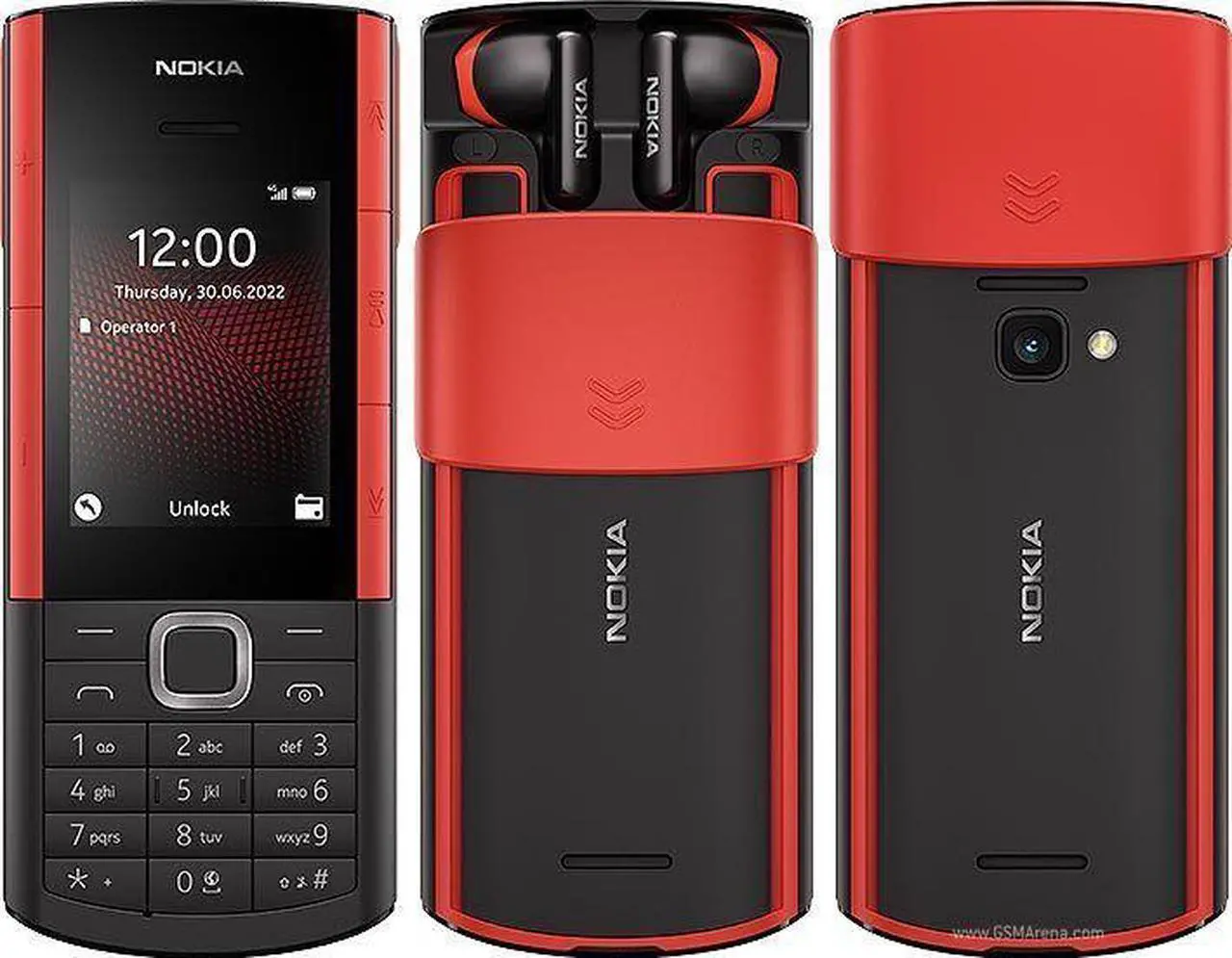 Main image of Nokia 5710 XpressAudio 4G 2.4"(TA-1498) Black  Built-in Wireless Earbuds Phone By FedEx