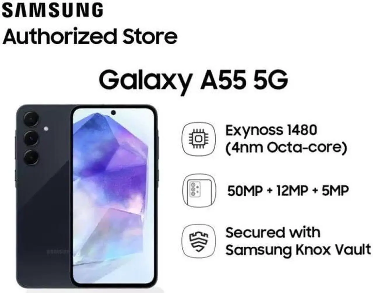 Alt view image 2 of 2 - Samsung Galaxy A55 5G A5560 Dual Sim 6.6" 12/256GB Awesome Navy