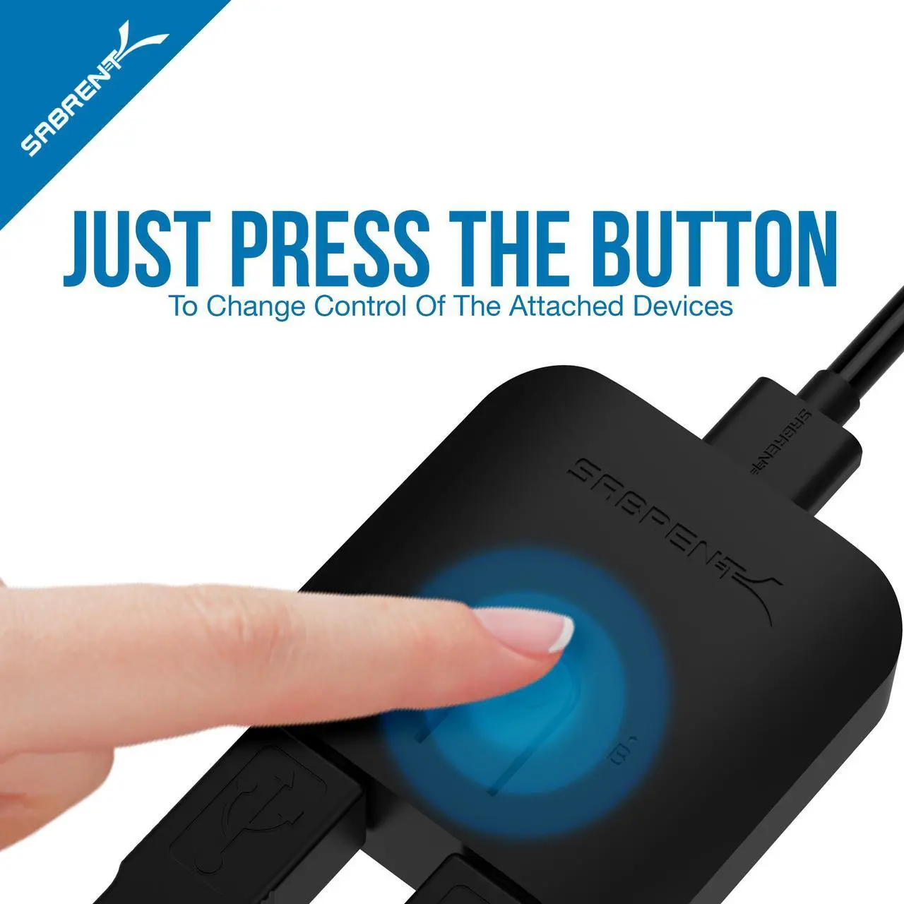 Alt view image 7 of 7 - SABRENT USB 2.0 Sharing Switch for Multiple Computers and Peripherals LED Device Indicators (USB-SW20)