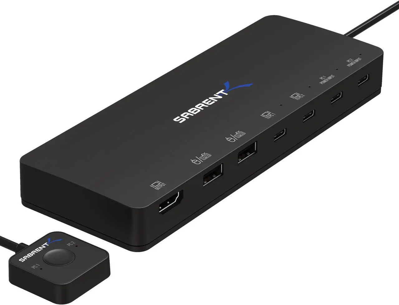 Alt view image 11 of 11 - SABRENT 2-Port USB Type-C KVM Switch with 60 Watt Power Delivery Option (USB-KCPD)