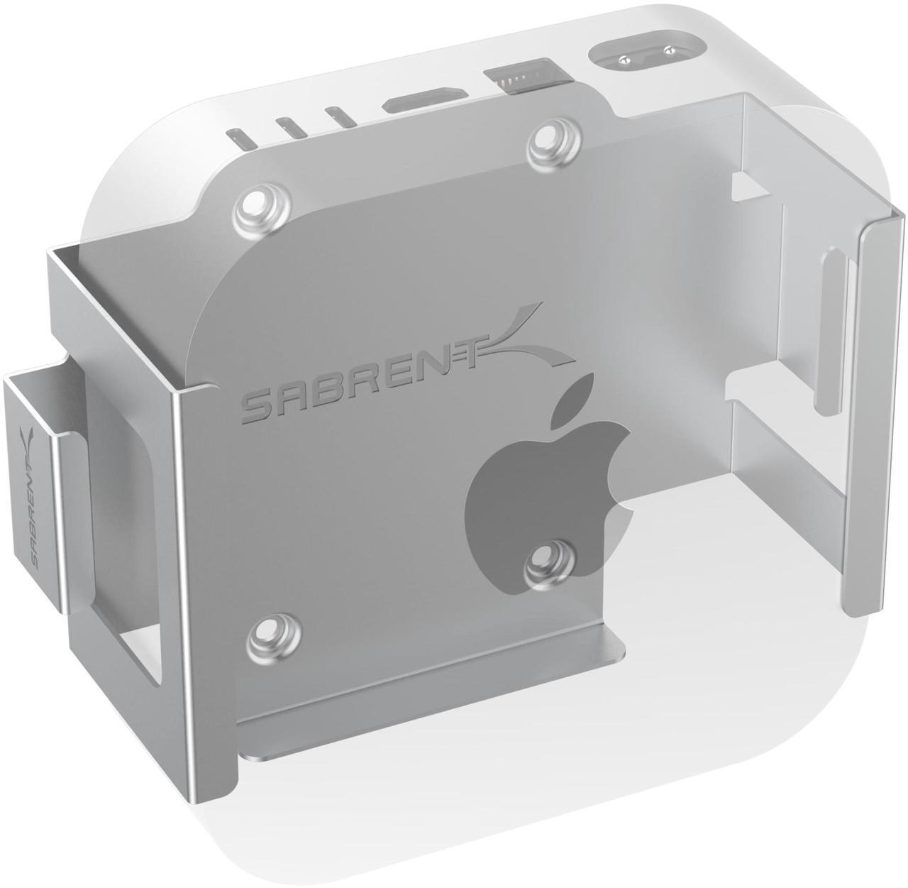 Main image of SABRENT Desk/Wall Flex-Mount for Mac mini (2024+) Aluminum Scratch-Resistant Mounting System for Wall, Under Desk, or Surface Installation Enhanced Cable Management & Proper Airflow Mac mini Mou