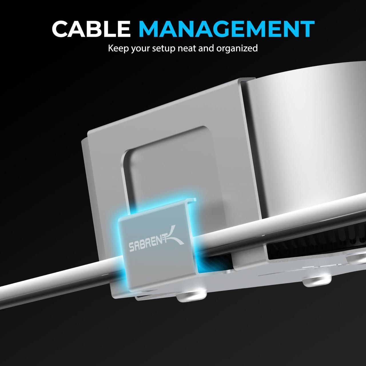 Alt view image 6 of 7 - SABRENT Desk/Wall Flex-Mount for Mac mini (2024+) Aluminum Scratch-Resistant Mounting System for Wall, Under Desk, or Surface Installation Enhanced Cable Management & Proper Airflow Mac mini Mou