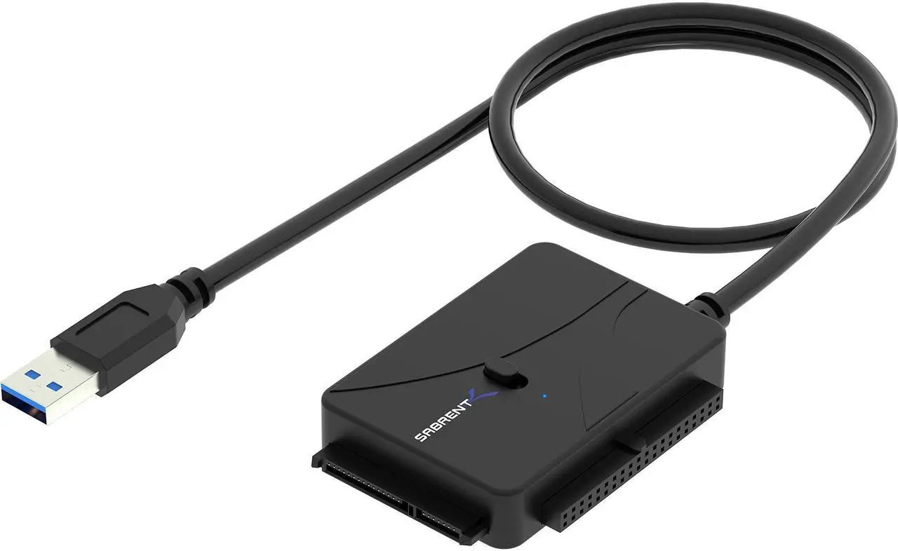 Alt view image 9 of 10 - Sabrent USB 3.0 to SSD/SATA/IDE 2.5/3.5/5.25-INCH Hard Drive Converter with UL Power Supply & LED Activity Lights [10TB Support] (USB-DS12)