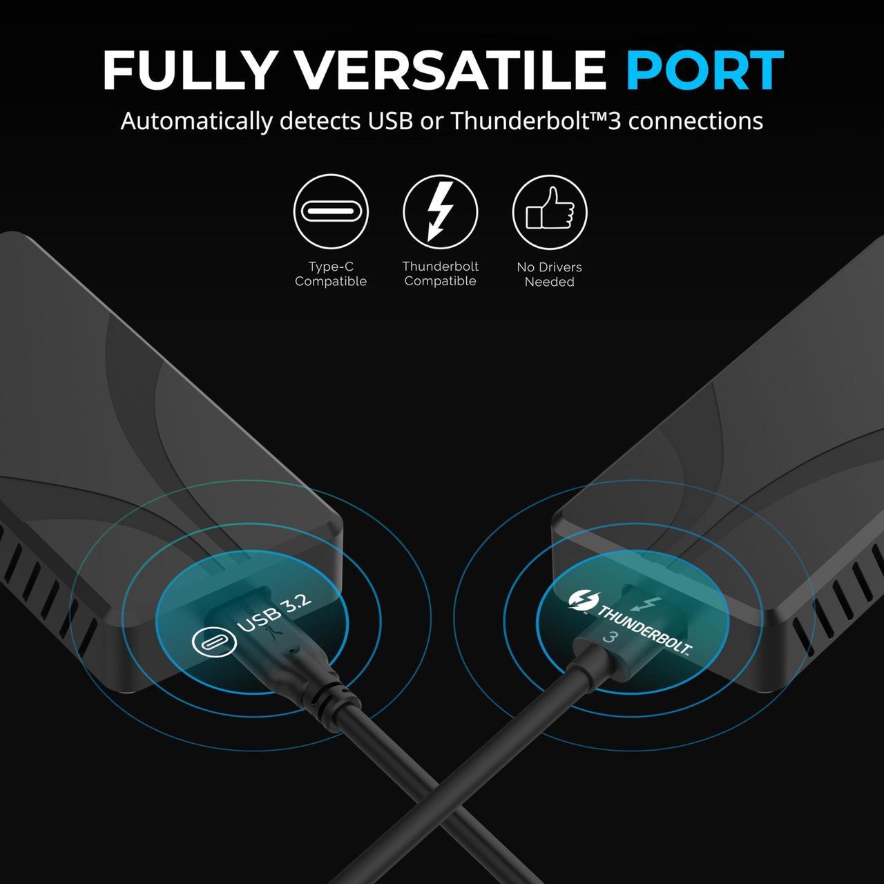 Alt view image 3 of 6 - SABRENT Rocket XTRM Plus 2TB Thunderbolt 3 Portable SSD - High-Speed External Storage, Rugged Aluminum, USB-C Compatible, 2700MB/s, Bus-Powered, Plug & Play (SB-XTMP-2TB)
