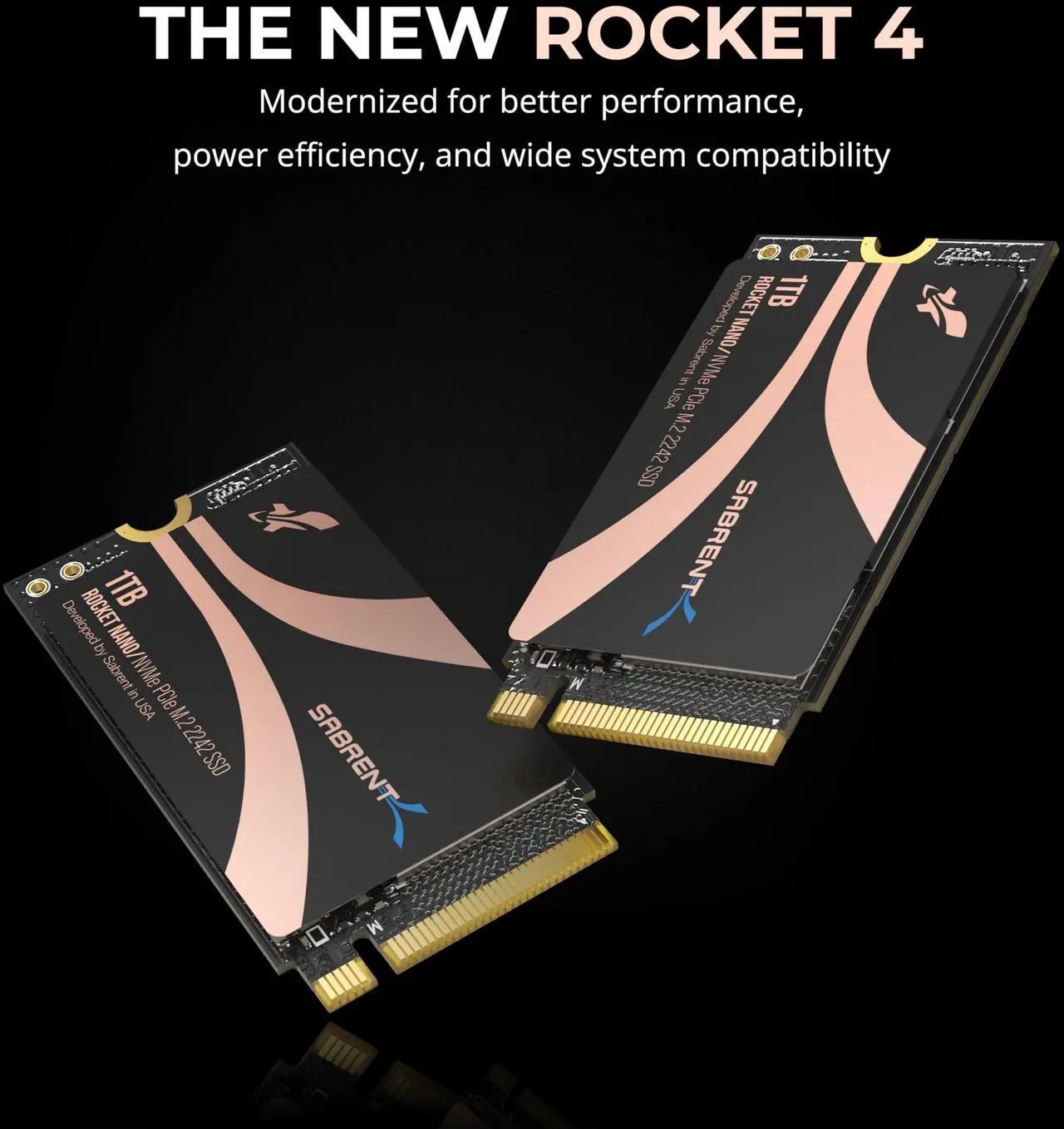 Alt view image 2 of 7 - SABRENT Rocket 1TB 2242 DRAM-Less M.2 PCIe Gen 4 NVMe SSD (SB-2142-1TB)