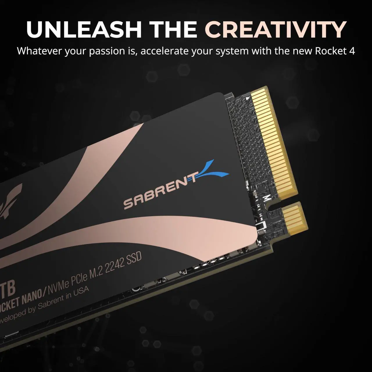 Alt view image 3 of 7 - SABRENT Rocket 1TB 2242 DRAM-Less M.2 PCIe Gen 4 NVMe SSD (SB-2142-1TB)