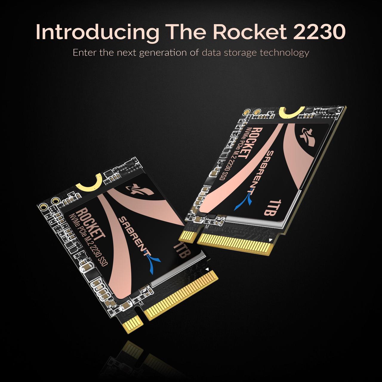 Alt view image 4 of 9 - SABRENT Rocket 2230 NVMe 4.0 1TB High Performance PCIe 4.0 M.2 2230 SSD [SB-2130-1TB]