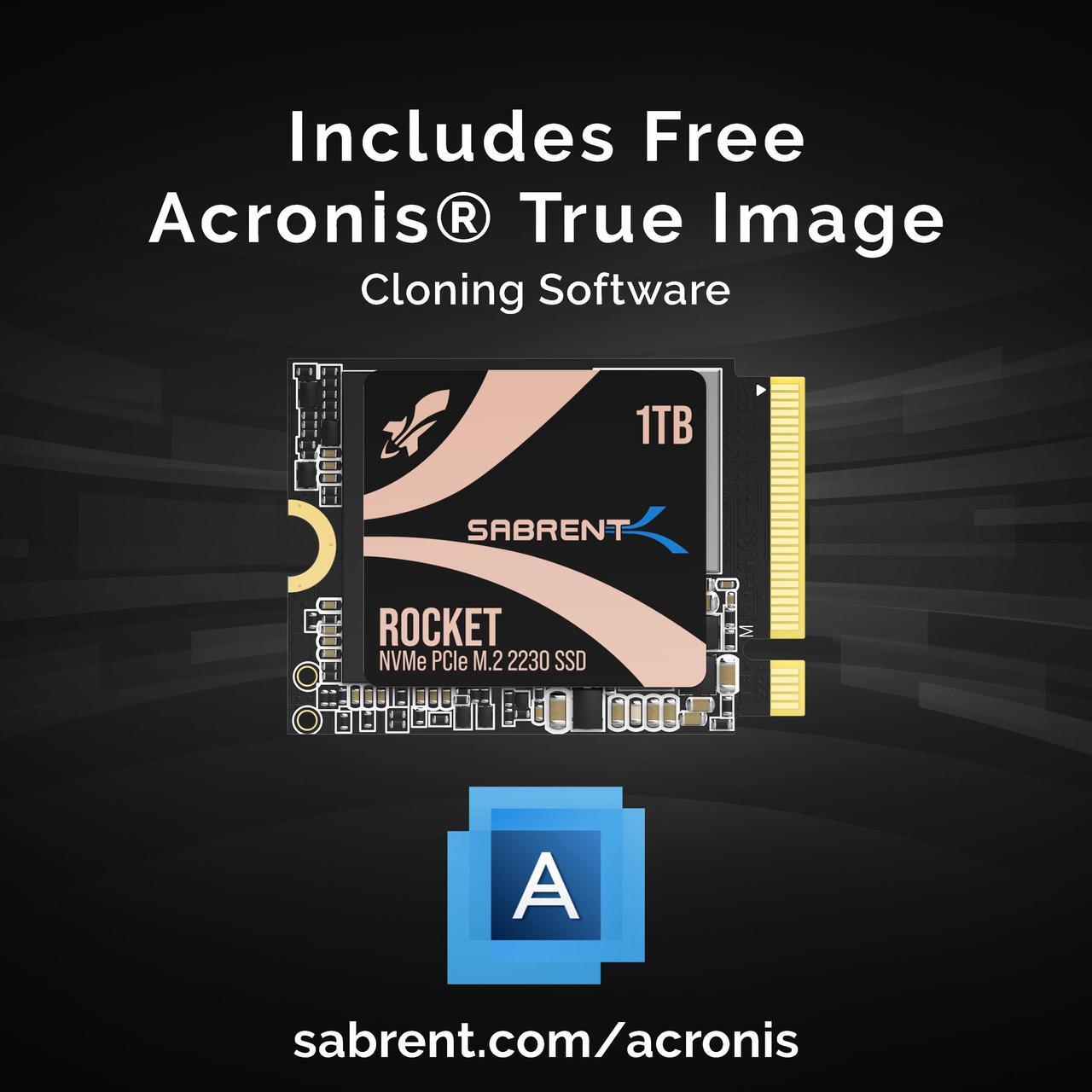 Alt view image 9 of 9 - SABRENT Rocket 2230 NVMe 4.0 1TB High Performance PCIe 4.0 M.2 2230 SSD [SB-2130-1TB]