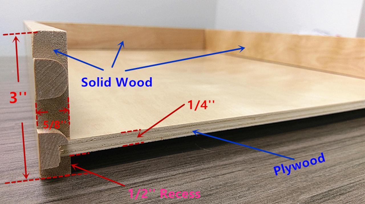 Alt view image 6 of 7 - 23'' Width Drawer Box Wooden Roll Out Tray Wood Pull Out Tray, Kitchen Cabinet Organizer, Kitchen Organization Storage Drawer, Pantry Organization and Storage Pull-out Shelf (Fit RTA Cabinet B27)