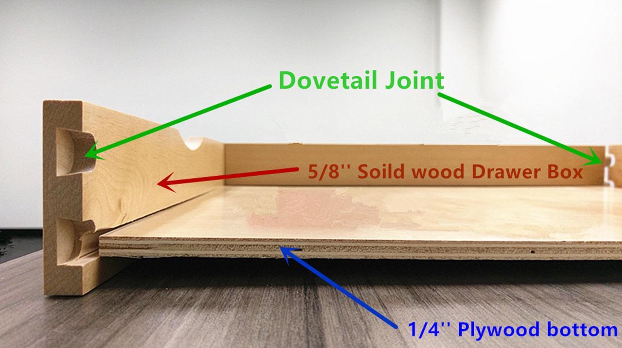 Alt view image 7 of 7 - 23'' Width Drawer Box Wooden Roll Out Tray Wood Pull Out Tray, Kitchen Cabinet Organizer, Kitchen Organization Storage Drawer, Pantry Organization and Storage Pull-out Shelf (Fit RTA Cabinet B27)