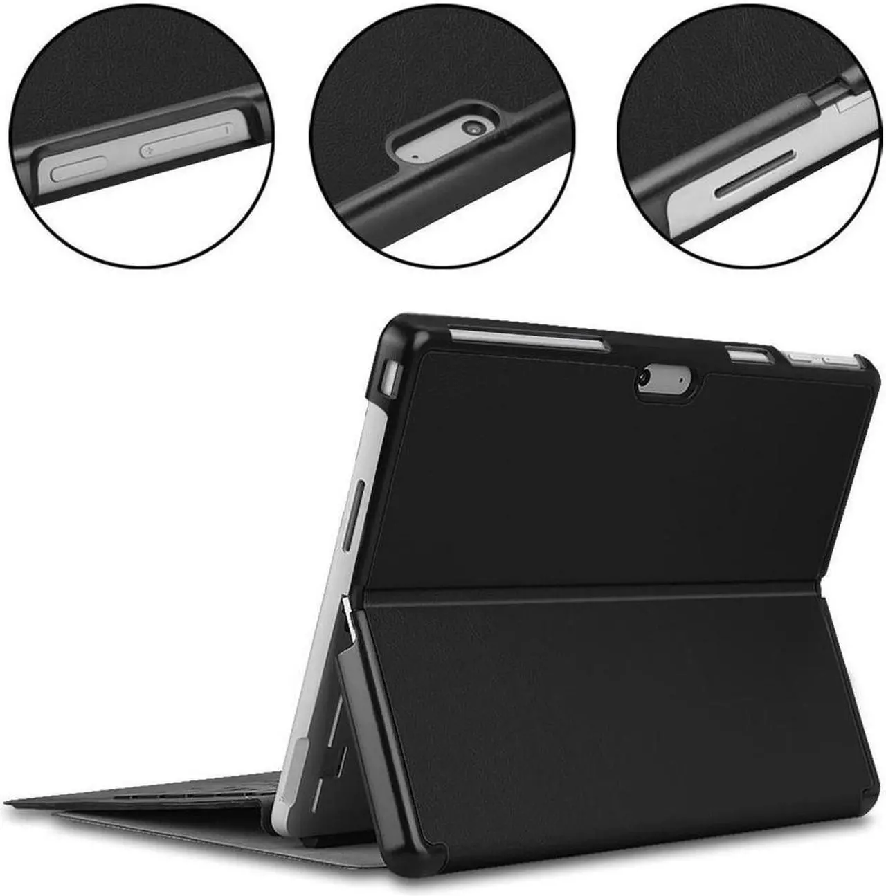 Alt view image 2 of 7 - BONAEVER For Microsoft Surface Pro 9 case Multiple Angle Viewing Business Stand Cover for 13 inch Microsoft Surface Pro 9 2022 Release with Universal Stylus Pen