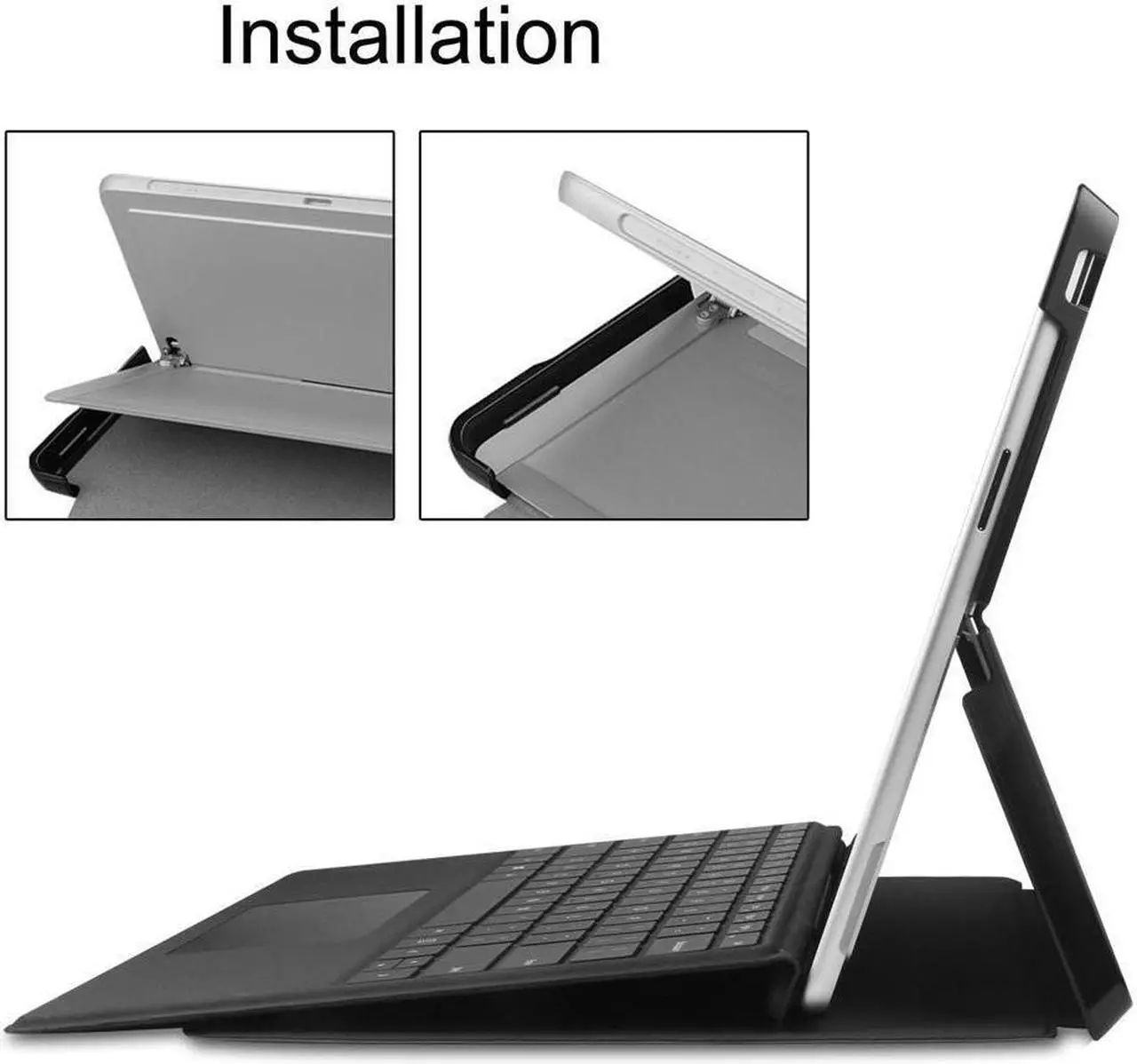 Alt view image 4 of 7 - BONAEVER For Microsoft Surface Pro 9 case Multiple Angle Viewing Business Stand Cover for 13 inch Microsoft Surface Pro 9 2022 Release with Universal Stylus Pen