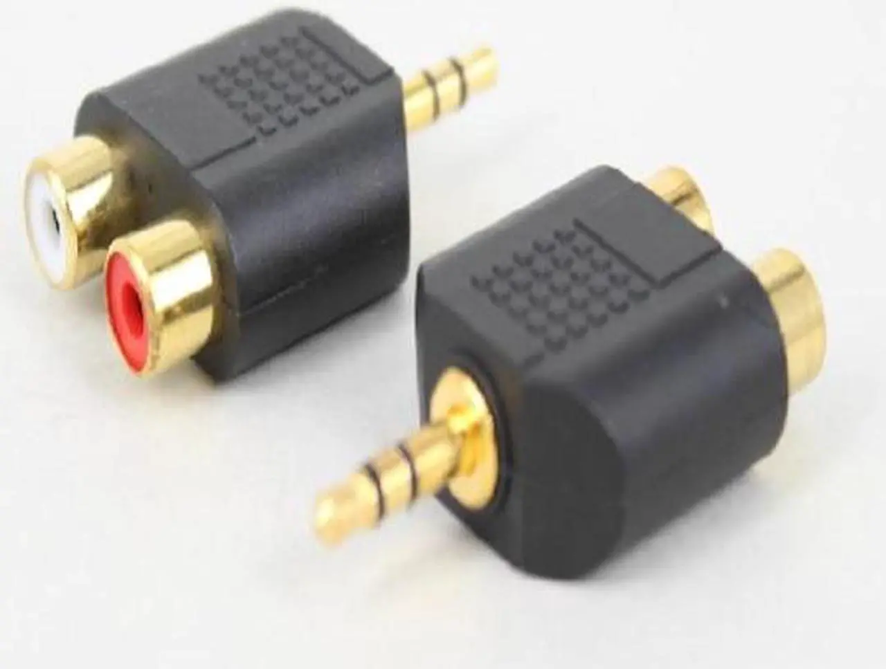 Main image of 1 Pair 3.5mm Male To Female 2rca Gold-plated Audio Connector Computer TV One and Two 3.5 Plug Lotus Female Audio Adapter