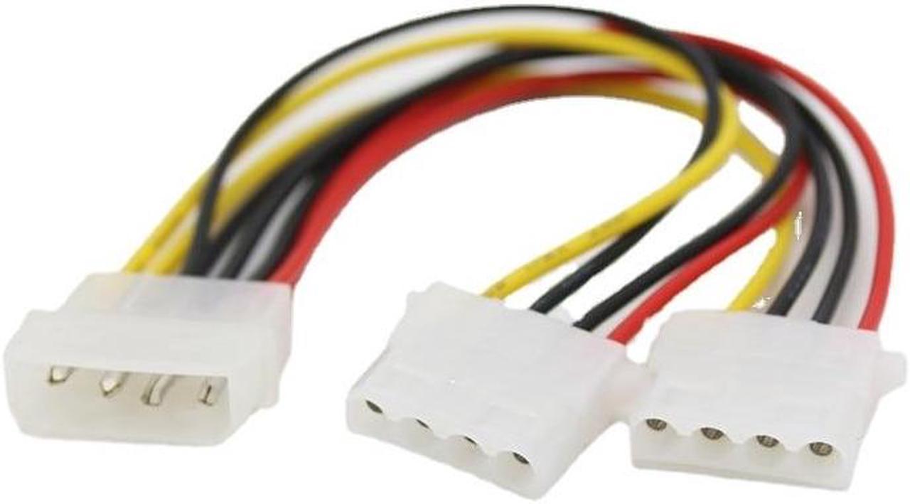 Power Splitter Cable Adaptor 4 Pin Molex Male Power To 2x IDE 4 Pin Female Y Splitter Extension Adapter Connector Cable 20cm