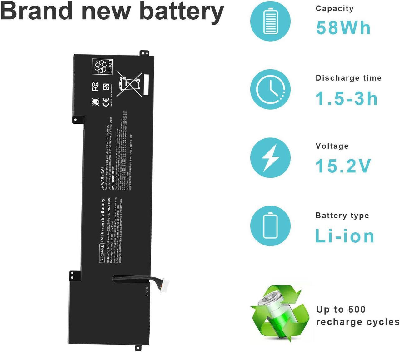 Alt view image 4 of 5 - 15.2V Battery for HP Omen 15-5051SAHP 15-5051URHP 15-5090NZHP 15-5099NR
