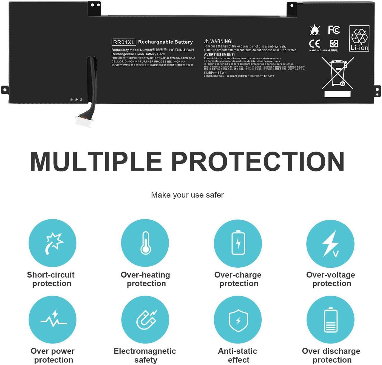 Alt view image 5 of 5 - 15.2V Battery for HP Omen 15-5051SAHP 15-5051URHP 15-5090NZHP 15-5099NR