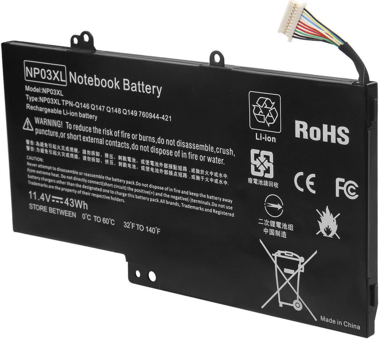 Main image of 11.4V Battery for HP Envy X360 15-U110DX 15-U363CL 15-U410NR 15-U437CL 15-U473CL 15-U493CL NP03