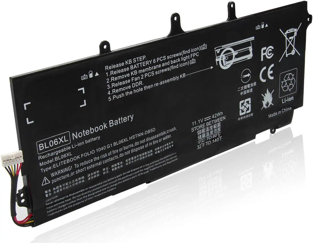 Main image of 11.1V Battery for HP EliteBook Folio 1040 G2 L7Z22PA L9S82PA F6R38AV F2R72UT L7Z22PA L9S82PA