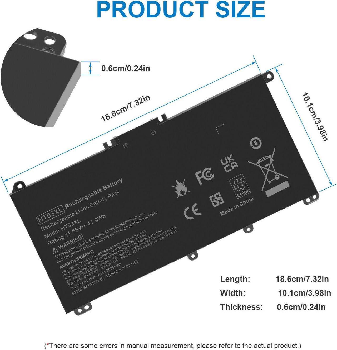 Alt view image 4 of 5 - 11.55V Battery for HP Pavilion 15-cs0053cl 15-cs0053la 15-cs0054tx 15-cs0056tx 15-cs0061tx 15-cs0072wm