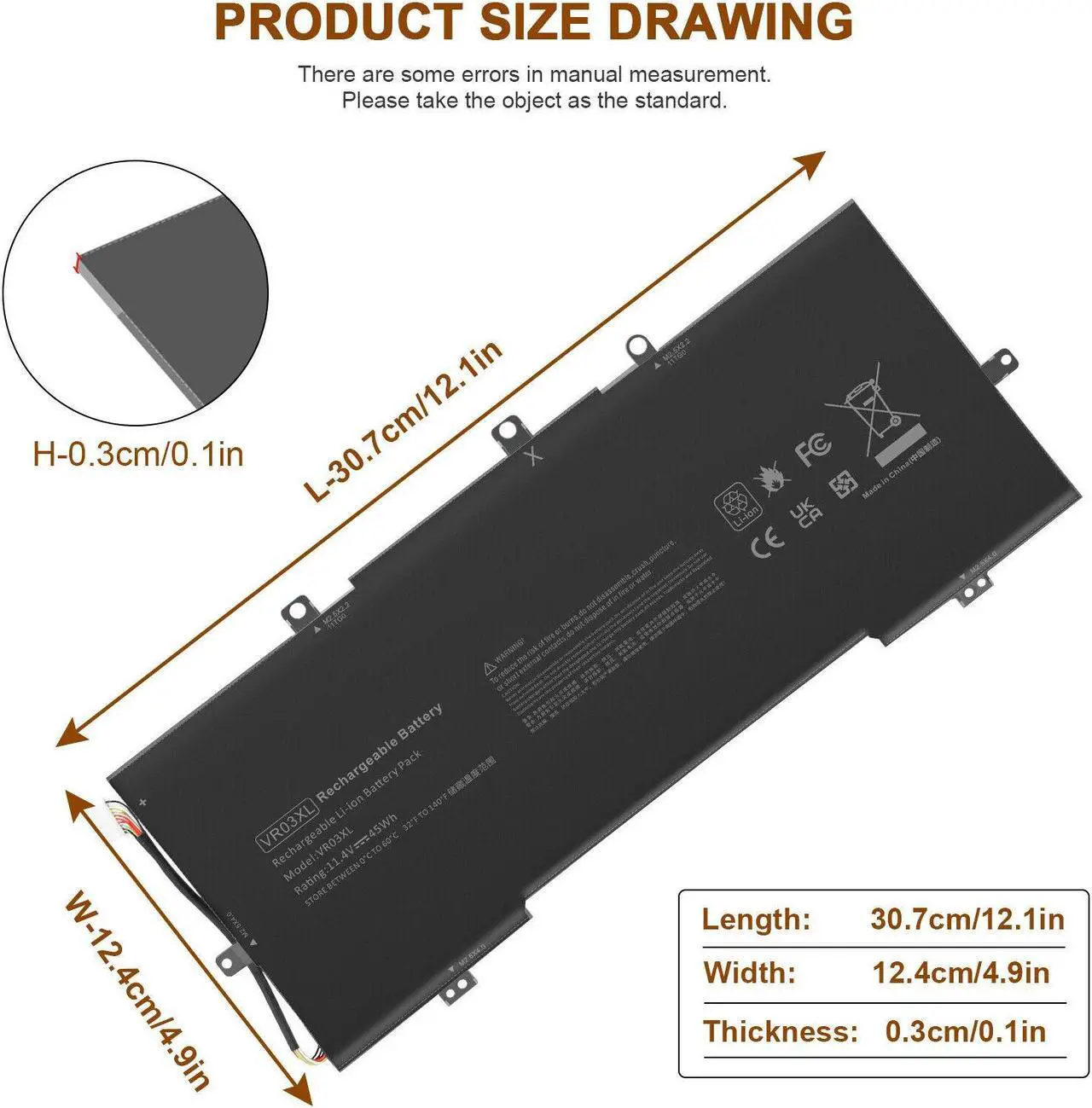 Alt view image 4 of 5 - 11.4V Battery for HP Envy 13t-d000 13-d004na 13-d053sa 13-d010nr 13-D190NZ 13-D190ND