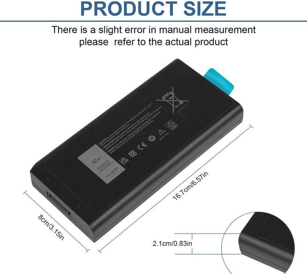 Alt view image 4 of 5 - 97Wh X8VWF Battery for Dell Latitude 14 Rugged 5404 5414 E5404 Extreme 7404 7414 E7404