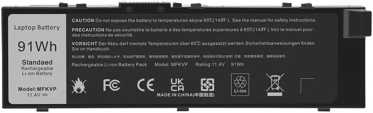 Main image of 91Wh MFKVP Battery for Dell Precision 7510 7520 7710 7720 M7510 M7710