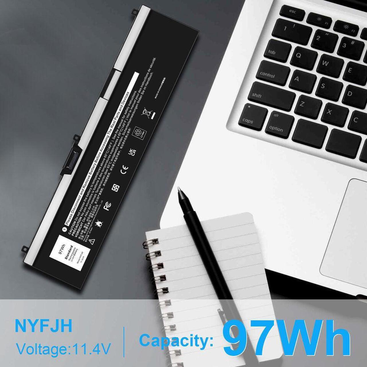Alt view image 5 of 5 - 97W Battery for Dell Latitude 5280 5288 5480 5490 5580 5590 5491 5591 5488 5495