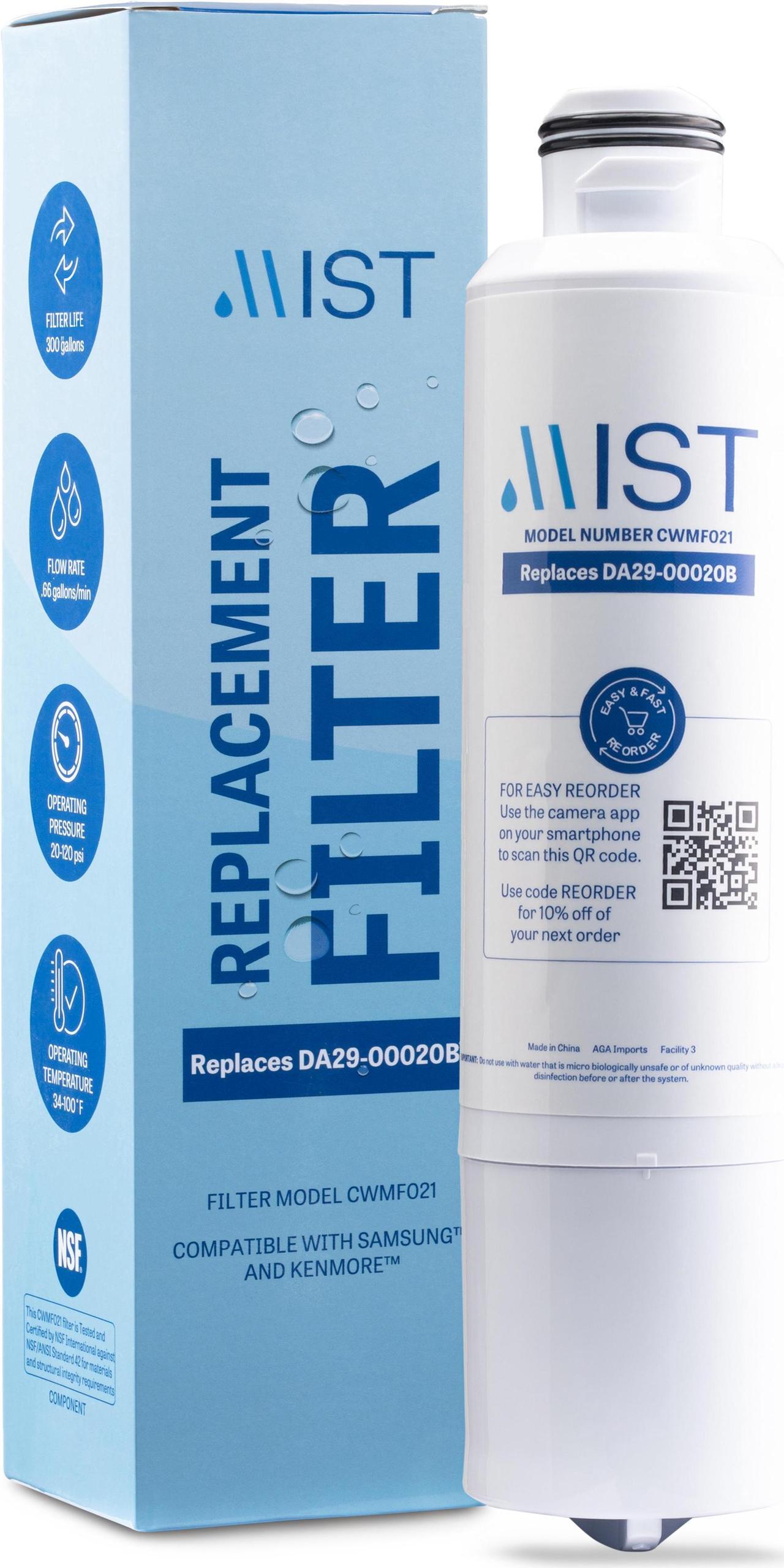Main image of Mist LT800P LG Refrigerator Water Filter, Compatible with LG Water Filter ADQ736134, LG ADQ736134 Water Filter, Kenmore 9490, 46-9490, 469490, ADQ73613402, LG LMXS30776S, LG LSXS26366S, 2 Pack
