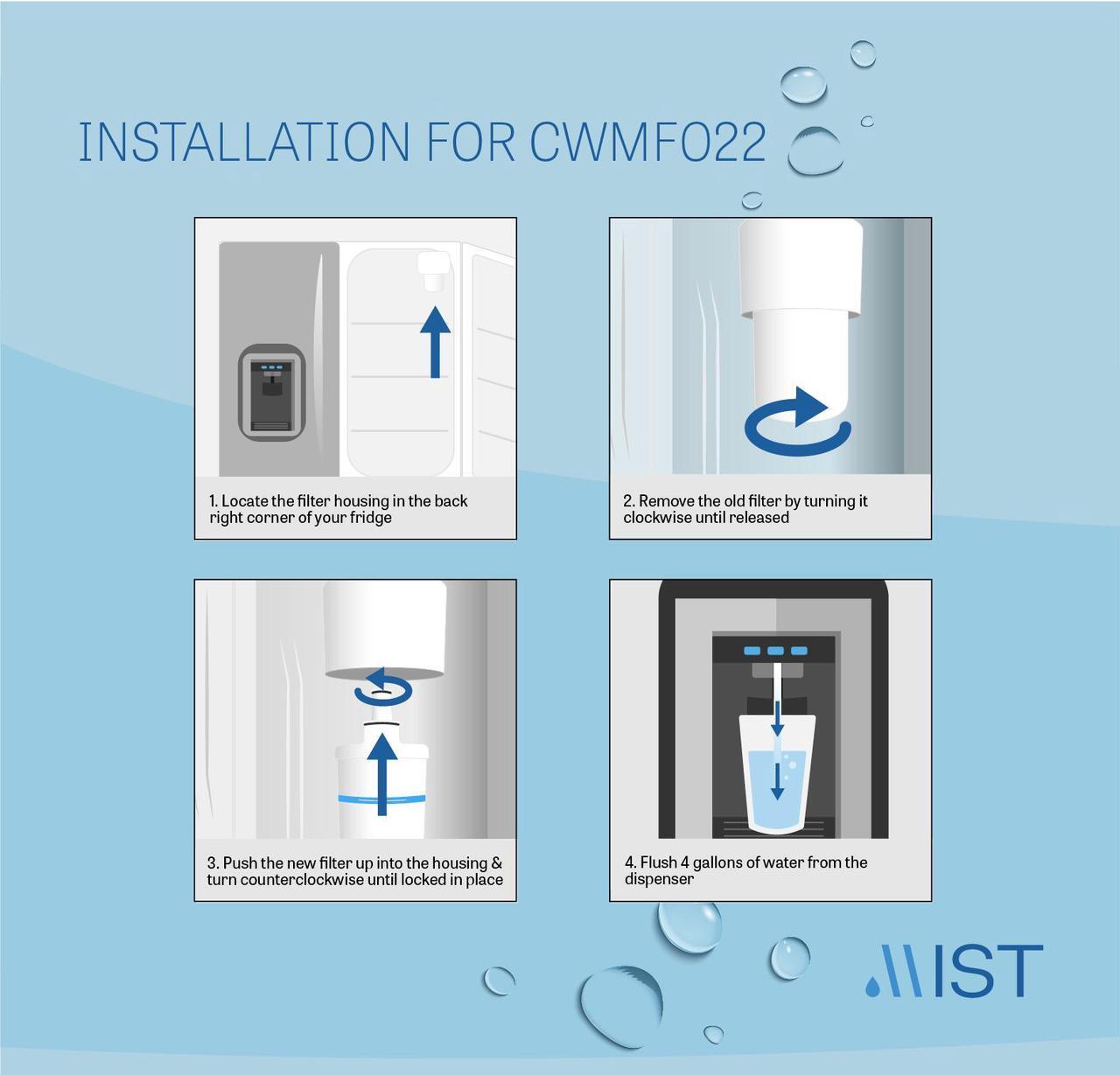 Alt view image 5 of 7 - Mist DA29-00003G Water Filter Replacement, Compatible with Samsung Models: Aqua-Pure Plus, RSG257AARS, DA29-00003F, DA29-00003B, DA29-00003A, HAFCU1, HAFIN1/EXP, HAFIN2/EXP, 3 Pack - Mist