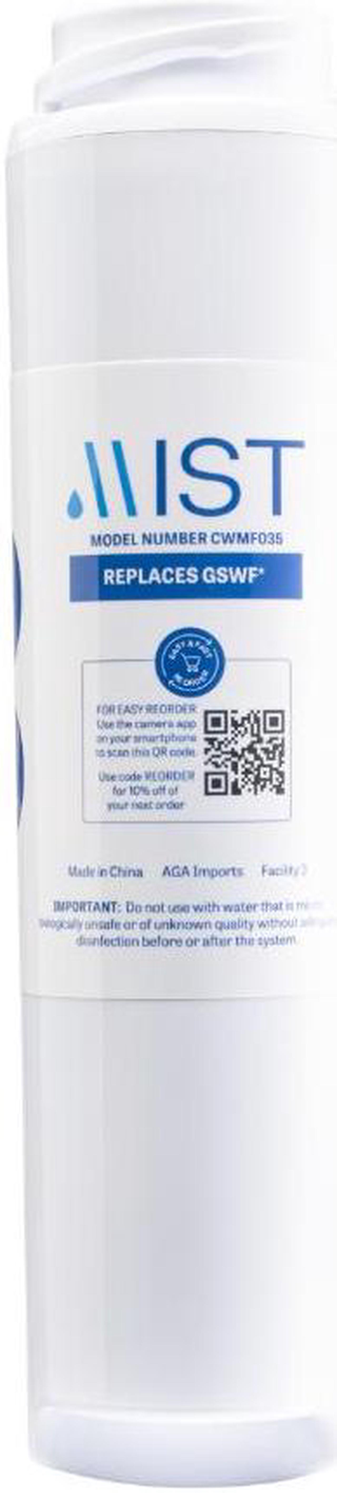 Alt view image 3 of 7 - Mist GSWF Water Filter Replacement Compatible with GE Models: GSWFDS, 100749-C, 100810/A, 238C2334P001, Kenmore 46-9914, 3 Pack - Mist