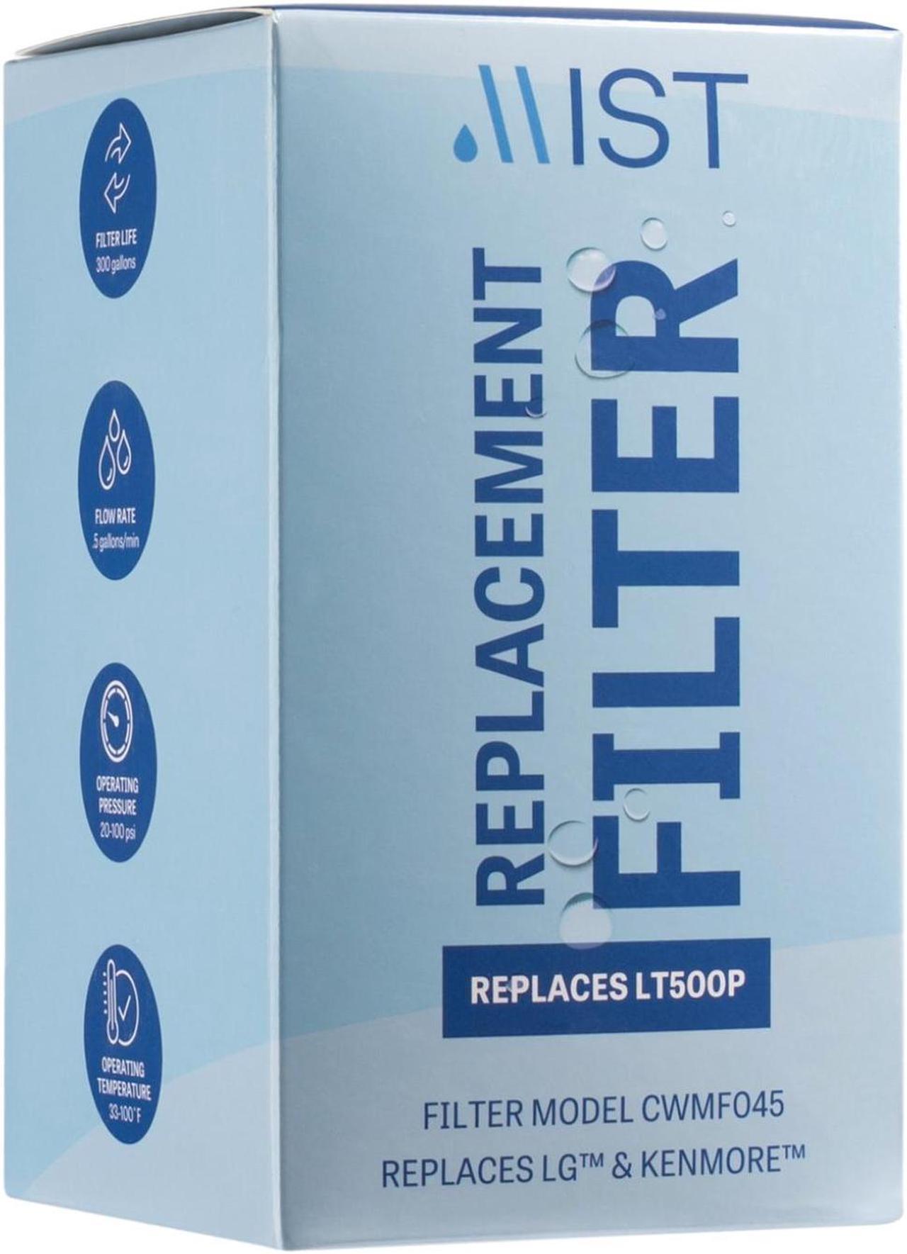 Alt view image 3 of 7 - Mist 5231JA2002A Water Filter Replacement, Compatible LG Models: LT500P, GEN11042FR-08, ADQ72910911, ADQ729109012, Kenmore 9890, 46-9890, LFX25974ST, LMX25964ST, LSC27925ST, 2 Pack