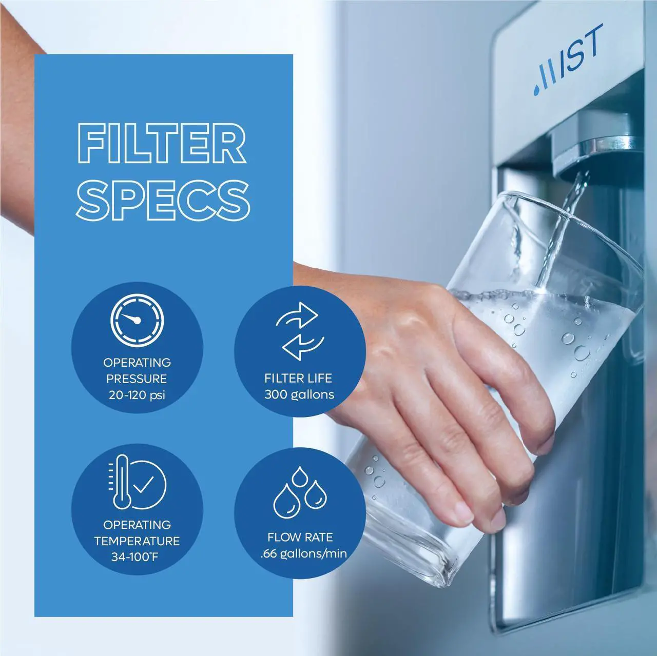 Alt view image 5 of 5 - Mist 5231JA2006B Water Filter Replacement, Compatible with LG Models: 5231JA2006A, Kenmore 469990, LT600P, 5231JA2006E, 5231JA2006F, 46-9990, 2 Pack - Mist